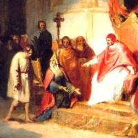 Ponížení u Canossy. Bosý císař stál tři dny na mraze, než mu papež odpustil