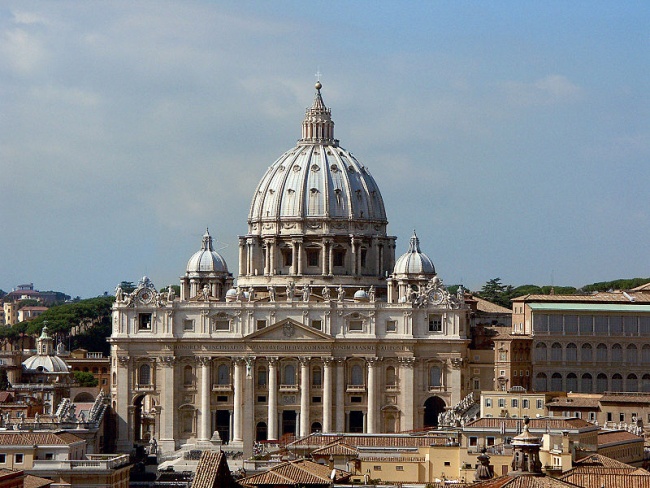 Svatopetrská bazilika v Římě.