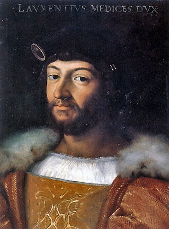 Lorenzo II. Medicejský, kterému byl Vladař věnován.