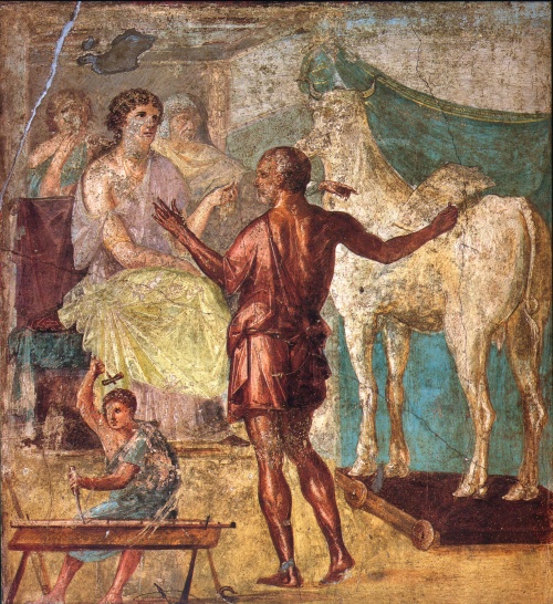 Římská freska z Pompejí zobrazující Daidala.