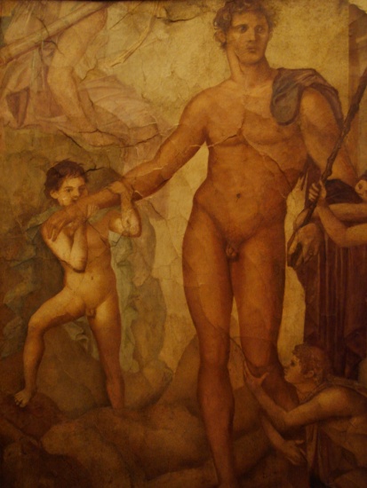 Malba Thésea nalezená v Herculaneu z 1. století našeho letopočtu.