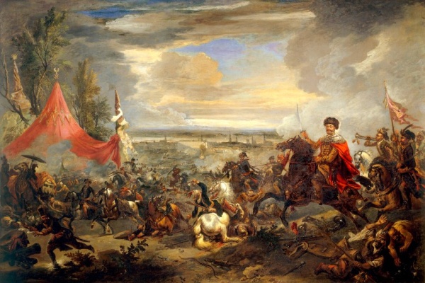 Útok polských husarů.